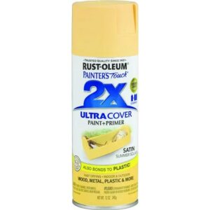 Rust Oleum 2X Ultra Cover Spray Paint & Primer Satin Summer Squash 12 oz