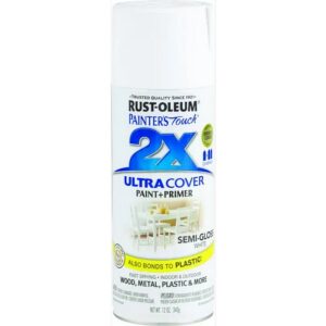 Rust Oleum 2X Ultra Cover Spray Paint & Primer Semi Gloss White 12 oz