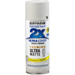 Rust Oleum 2X Ultra Cover Spray Paint & Primer Ultra Matte Perfect Gray 12 oz