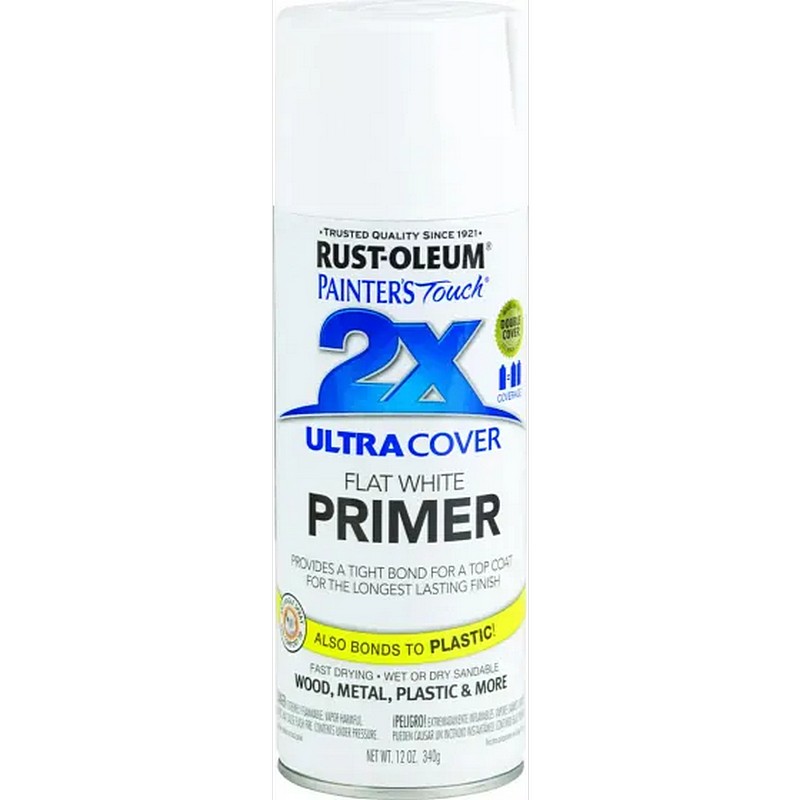 Rust Oleum 2X Ultra Cover Spray Primer Flat White 12 oz