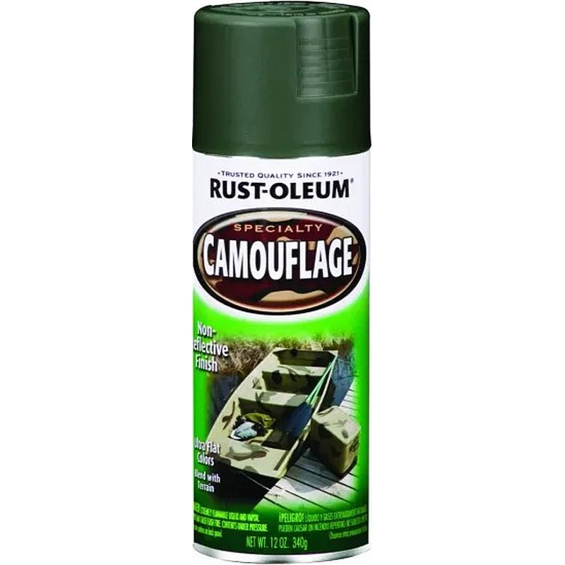 Rust Oleum Camouflage Spray Paint Ultra Flat Deep Forest Green 12 oz