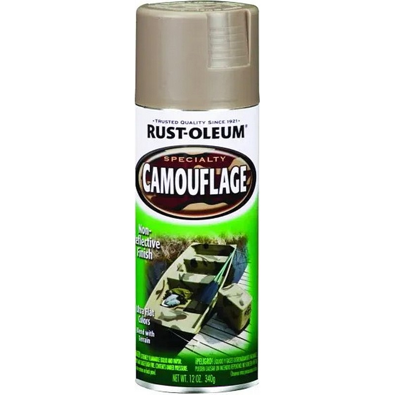 Rust Oleum Camouflage Spray Paint Ultra Flat Khaki 12 oz