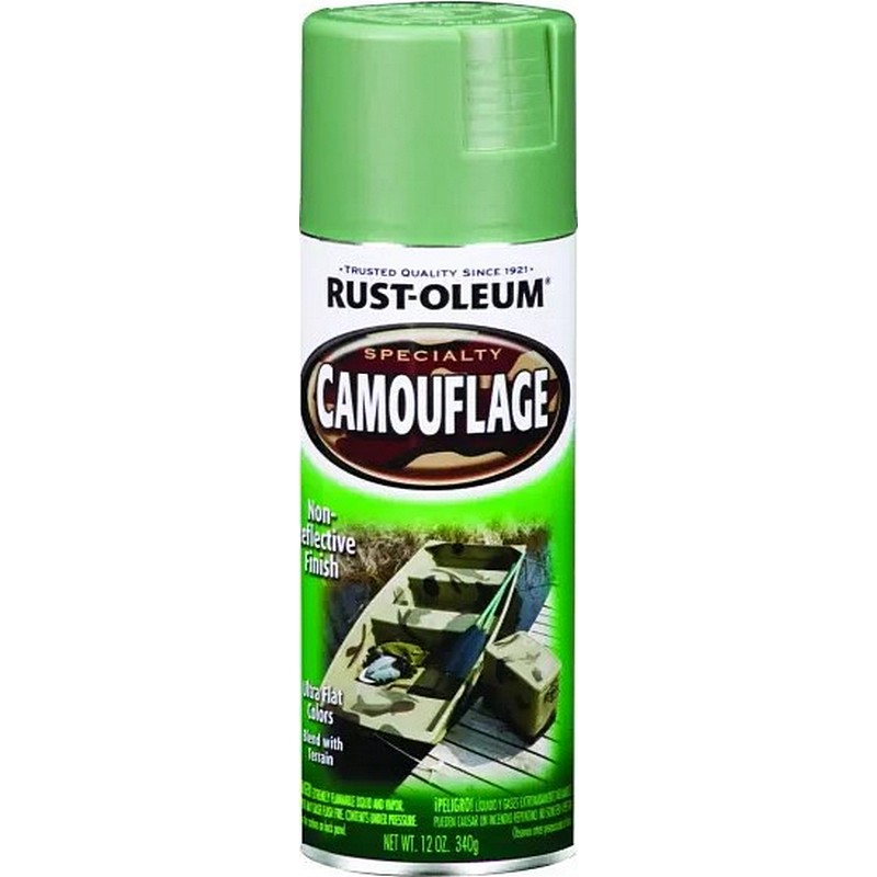 Rust Oleum Camouflage Spray Paint Ultra Flat Light Army Green 12 oz