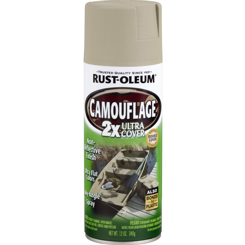 Rust Oleum Camouflage Spray Paint Ultra Flat Sand 12 oz