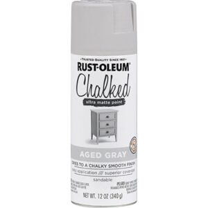 Rust Oleum Chalk Spray Paint Ultra Matte Aged Gray 12 oz