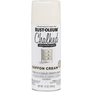 Rust Oleum Chalk Spray Paint Ultra Matte Chiffon Cream 12 oz