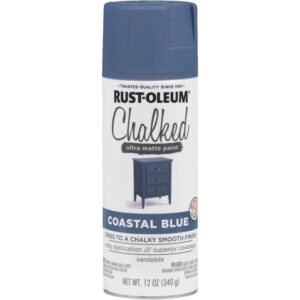 Rust Oleum Chalk Spray Paint Ultra Matte Coastal Blue 12 oz