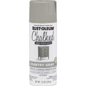 Rust Oleum Chalk Spray Paint Ultra Matte Country Gray 12 oz