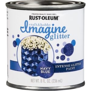 Rust Oleum Imagine Glitter Craft Paint Navy Blue 8 oz