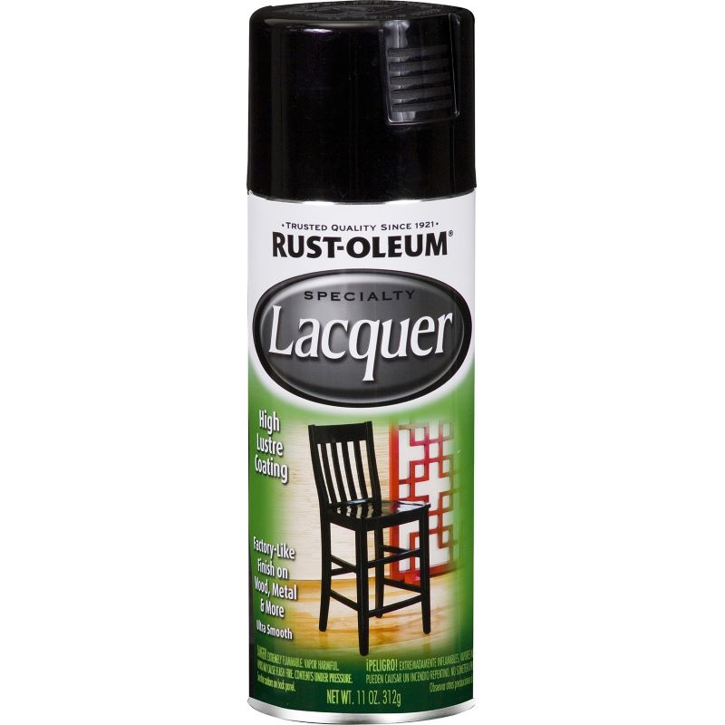 Rust Oleum Lacquer Spray Paint Black 11 oz