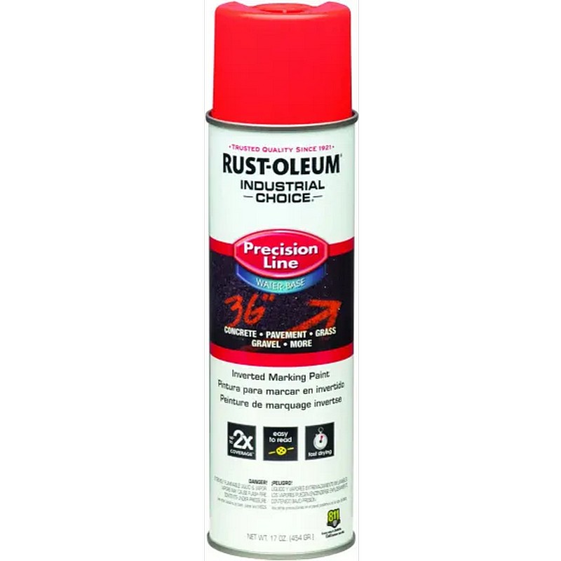 Rust Oleum Marking Spray Paint Fluorescent Red Orange 17 oz