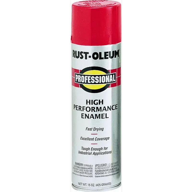 Rust Oleum Professional Spray Paint Gloss Safety Red 15 oz