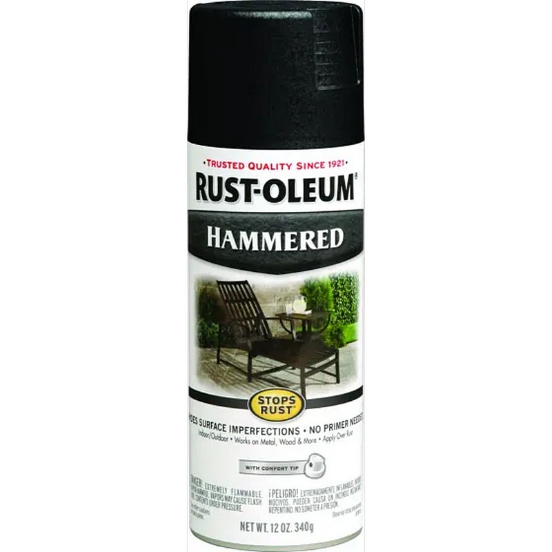 Rust Oleum Stops Rust Spray Paint Hammered Black 12 oz