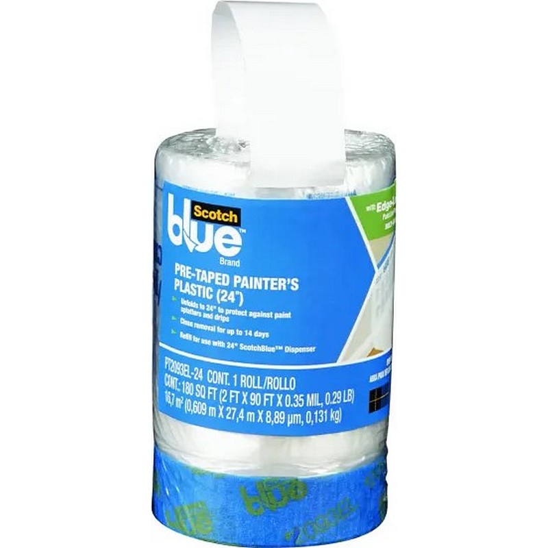 Scotch Blue Pre Taped Painter's Plastic 24 inch