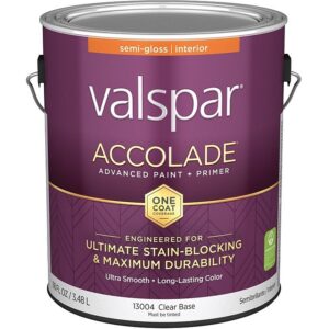 Valspar Accolade Paint & Primer Stain Blocking Interior Semi Gloss Clear Base 1 gal