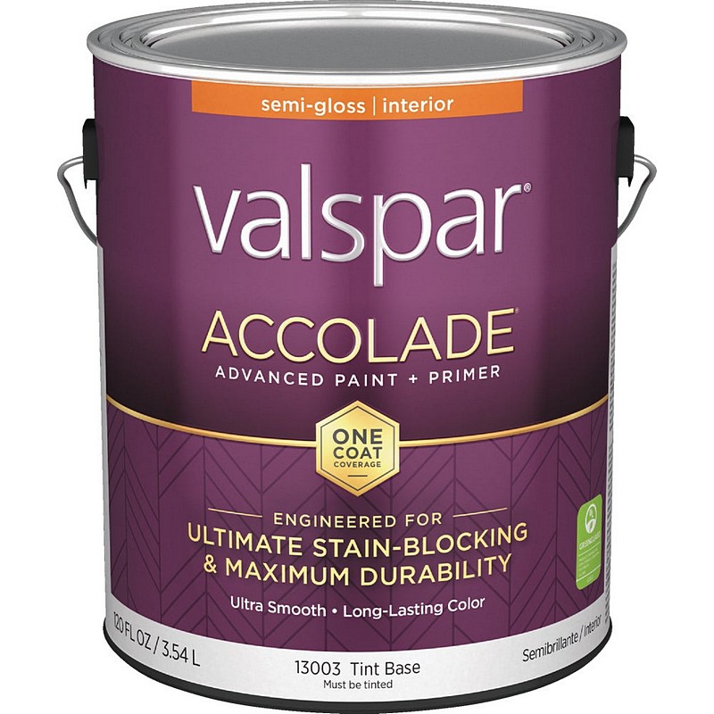 Valspar Accolade Paint & Primer Stain Blocking Interior Semi Gloss Tint Base 1 gal