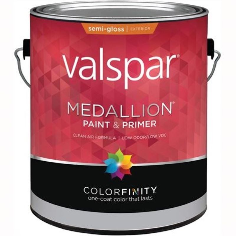 Valspar Medallion Exterior Paint & Primer Clear Base Semi Gloss 1 gal