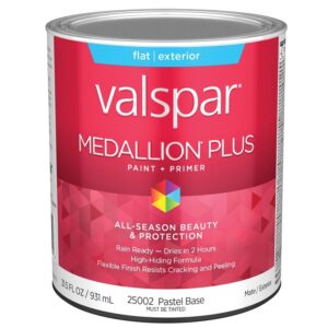 Valspar Medallion Plus Exterior Paint Pastel Base Flat 1 gal