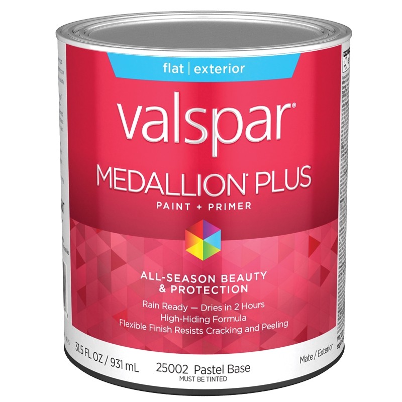 Valspar Medallion Plus Exterior Paint Pastel Base Flat 1 gal