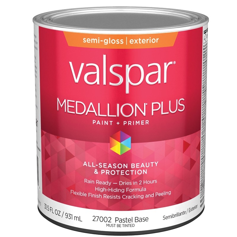 Valspar Medallion Plus Exterior Paint Pastel Base Semi Gloss 1 gal