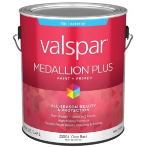 Valspar Medallion Plus Exterior Paint & Primer Clear Base Flat 1 gal