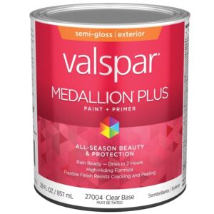Valspar Medallion Plus Exterior Paint & Primer Clear Base Semi Gloss 1 gal