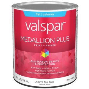 Valspar Medallion Plus Exterior Paint Tint Base Flat 1 qt