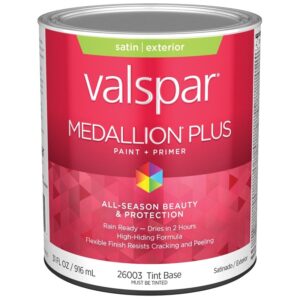 Valspar Medallion Plus Exterior Paint Tint Base Satin 1 qt
