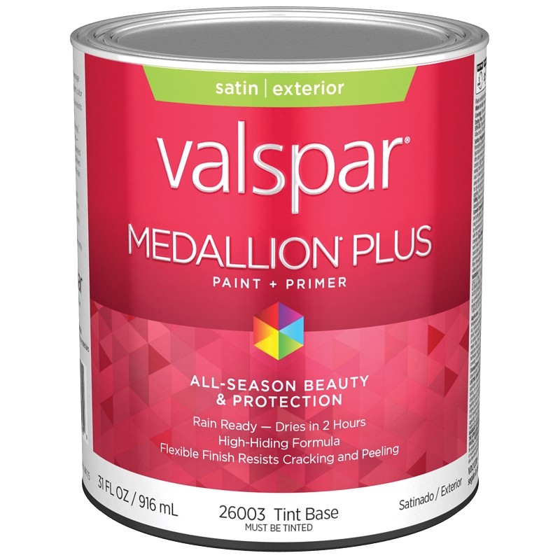 Valspar Medallion Plus Exterior Paint Tint Base Satin 1 qt