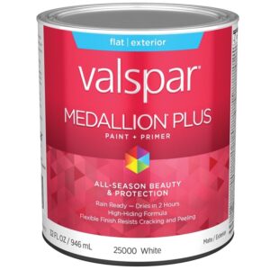 Valspar Medallion Plus Exterior Paint White Base Flat 1 gal
