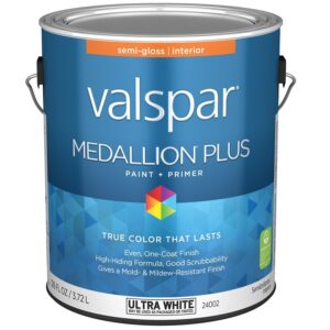 Valspar Medallion Plus Interior Semi Gloss Ultra White 1gal