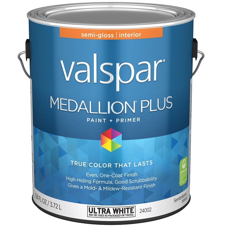 Valspar Medallion Plus Interior Semi Gloss Ultra White 1gal