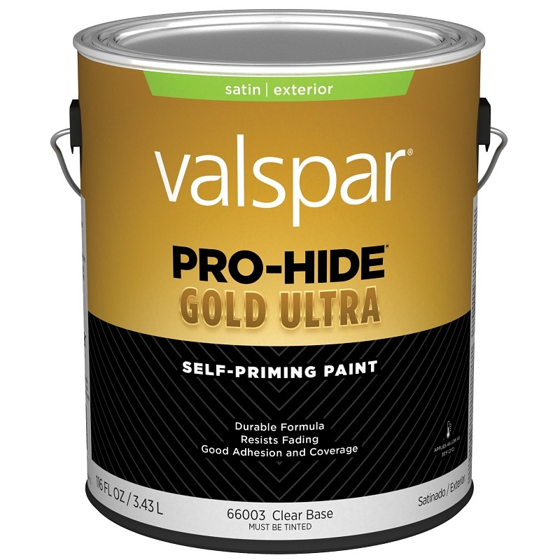 Valspar Pro Hide Gold Ultra Exterior Paint Clear Base Satin 1 gal
