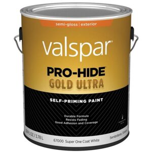Valspar Pro-Hide Semi-Gloss White Exterior Paint 1 gal