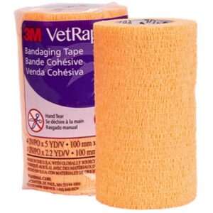 3M Vetrap Bandaging Tape Bright Orange 4”x5 yd