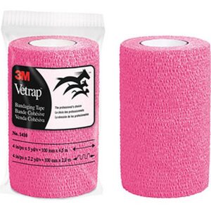 3M Vetrap Bandaging Tape Hot Pink 4 inch x 5yards