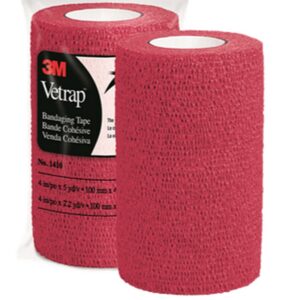 3M Vetrap Bandaging Tape Red 4”x5 yd