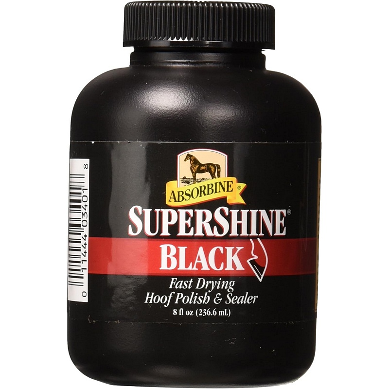 Absorbine Supershine Hoof Polish Black 8 oz