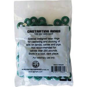 Agri-Pro Green Castrating Bands 100 ct