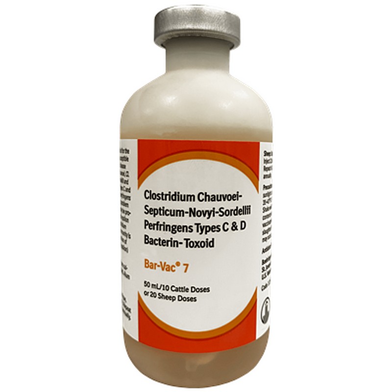 Bar-Vac-7 Cattle & Sheep Vaccine 10 Dose 50 ml