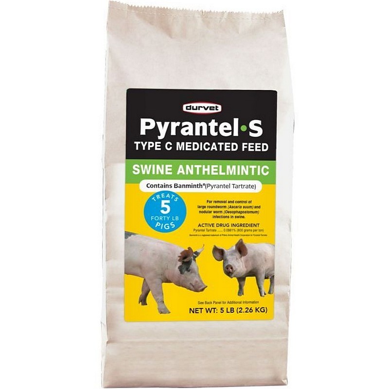 Durvet Pyrantel Swine Anthelmintic Feed 5 lb