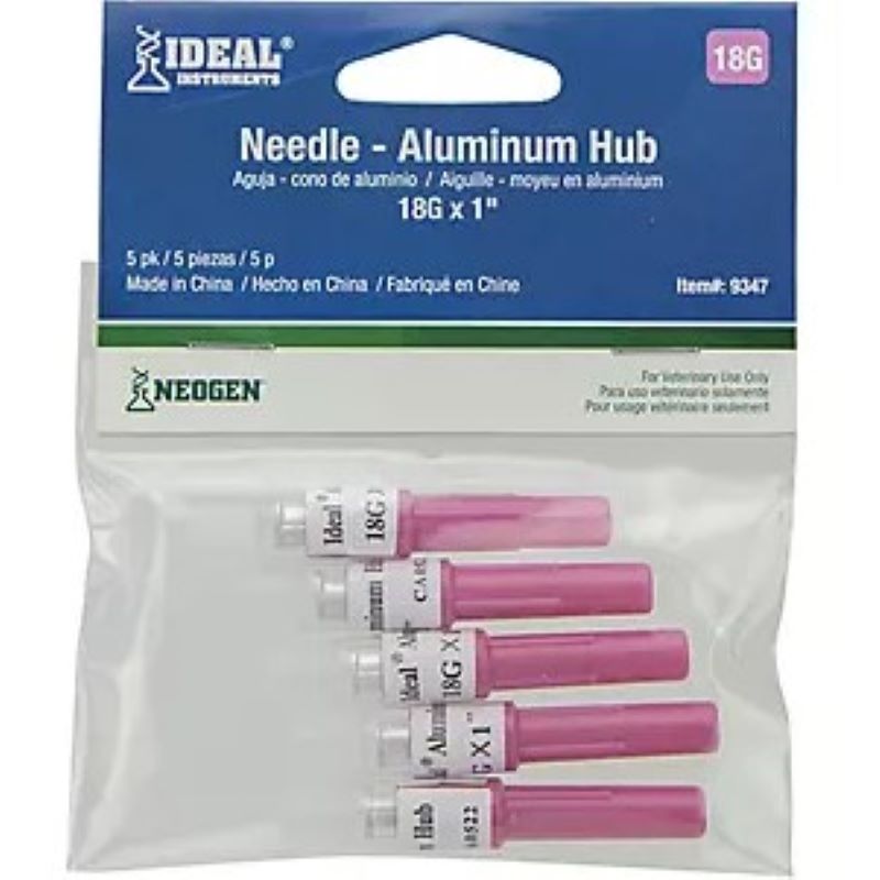 Ideal Disposable Needle Aluminum Hub 18ga 1 5 ct