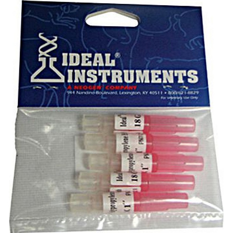 Ideal Disposable Poly Hub Needles 18ga 1" 5 ct
