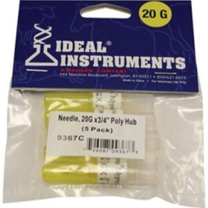 Ideal Disposable Poly Hub Needles 20ga 0.75" 5 ct