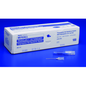 Ideal Disposable Poly Hub Needles 20ga 1" 10 ct