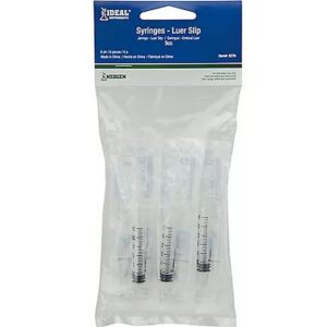 Ideal Disposable Soft Slip Luer Syringes 3cc 6 ct