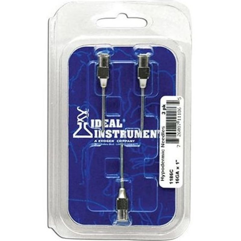 Ideal Stainless Steel Needles 16ga 1" 12 ct