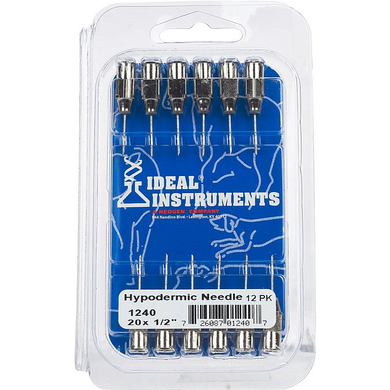 Ideal Stainless Steel Needles 20ga 0.5" 12 ct