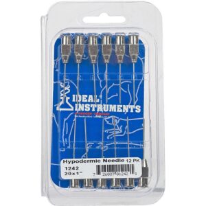 Ideal Stainless Steel Needles 20ga 1" 12 ct