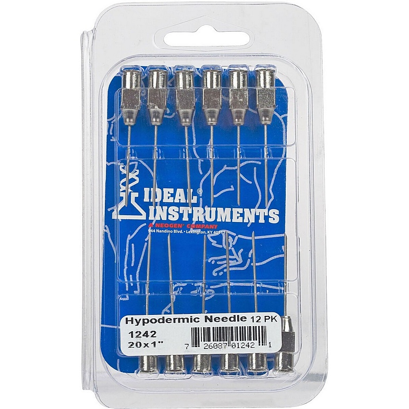 Ideal Stainless Steel Needles 20ga 1" 12 ct